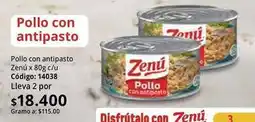Nova Venta Zenú - pollo con antipasto oferta
