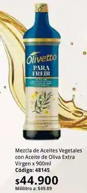 Nova Venta Olivetto - mezcla de aceites vegetales con aceite de oliva extra virgen x 900ml código: 48145 oferta