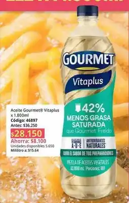Nova Venta Gourmet - aceite vitaplus x 1.800ml oferta