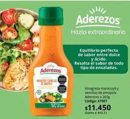 Nova Venta Aderezos - vinagreta maracuyá y semillas de amapola oferta