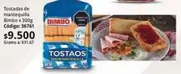 Nova Venta Bimbo - tostadas de mantequilla x 300g código: 36761 oferta
