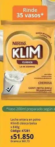 Nova Venta Nestlé - klim clásica bolsa oferta
