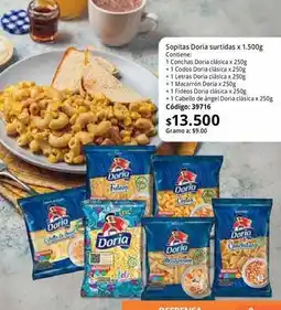 Nova Venta Doria - sopitas surtidas x 1.500 oferta