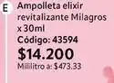 Nova Venta Ampolleta elixir revitalizante milagros código: 43594 oferta