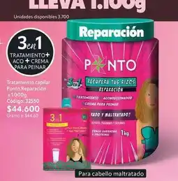 Nova Venta Condor - ponto reparação 3 en 1 tratamiento capilar ponto reparação x 1.000g oferta