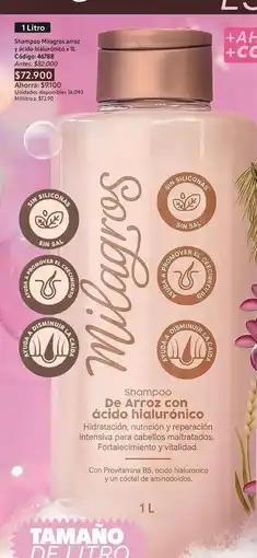 Nova Venta Shampoo milagros, con ácido hialurónico oferta