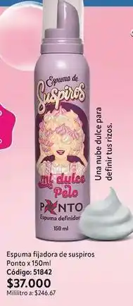 Nova Venta Mi - espuma fijadora de suspiros ponto x 150ml código: 51842 oferta
