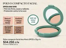 Nova Venta Ana maría - polvo compacto facial spf25 uva/uvb oferta