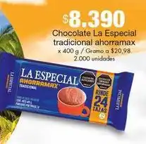 Metro La especial - chocolate tradicional ahorramax oferta