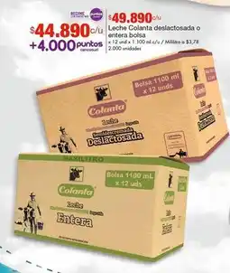 Metro Colanta - leche deslactosada o entera bolsa oferta