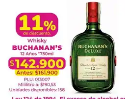 Belalcazar Whisky Buchanan's 12 Años oferta
