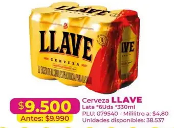 Belalcazar Cerveza LLAVE oferta