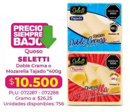 Belalcazar Selett Queso Doble Crema o Mozarella Tajado oferta