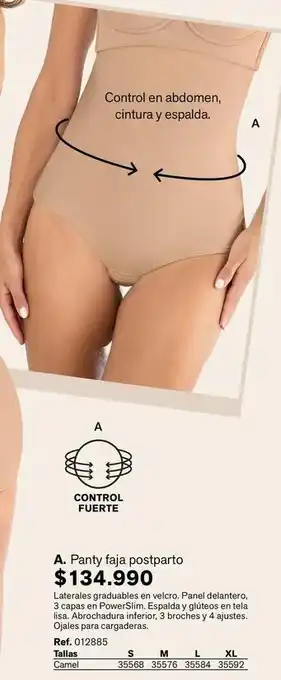 Control - a. panty faja postparto
