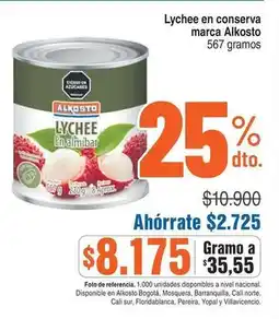 Alkosto Alkosto - lychee en conserva oferta