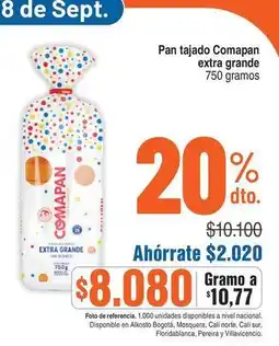 Alkosto Comapan - pan tajado extra grande oferta