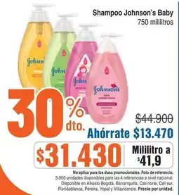Alkosto Nacional - shampoo johnson's baby oferta