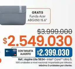 Alkosto Acer - aspire lite 5634 oferta