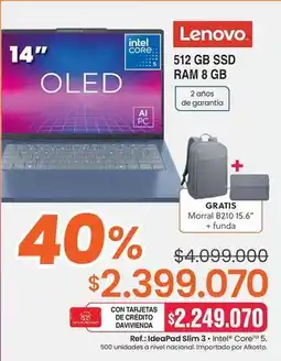 Alkosto Lenovo - ideapad slim 3 oferta
