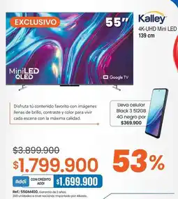 Alkosto Kalley - miniled qled 55 4k-uhd oferta