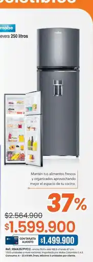 Alkosto Mabe - refrigerador 250 litros oferta