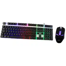 Falabella COMBO TECLADO Y MOUSE GAMER USB F92 RETROILUMINADO oferta