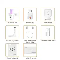 Falabella Micrófono Dinámico Inalámbrico Comica Ejoy Uni Pro USB RGB Blanco oferta