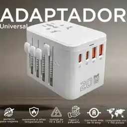 Falabella Adaptador Universal de Viaje con Puertos USB oferta