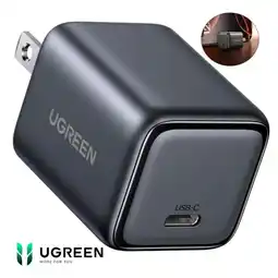 Falabella Mini Cargador Potente, Adaptador de 30W GAN PD, Carga Rápida, Puerto USB-C, Negro oferta