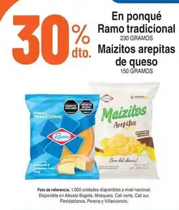 Alkosto Ramo maizitos arepitas de queso oferta