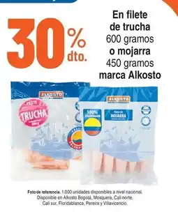 Alkosto Alkosto filete de trucha o mojarra oferta
