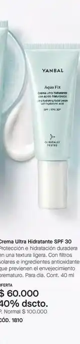 Yanbal - crema ultra hidratante spf 30