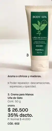 Yanbal Yanbal - 3. crema para manos uña de gato oferta