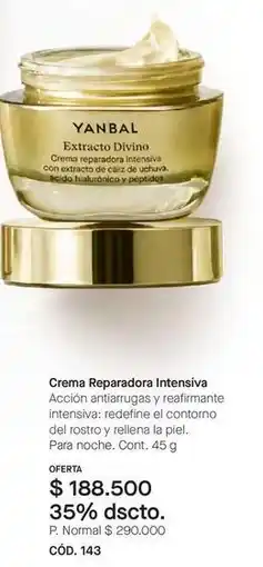 Yanbal Yanbal - crema reparadora intensiva oferta