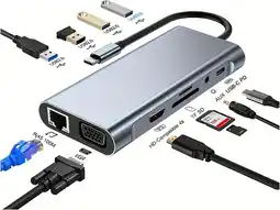 Falabella USB C Hub para laptop 11 en 1 oferta