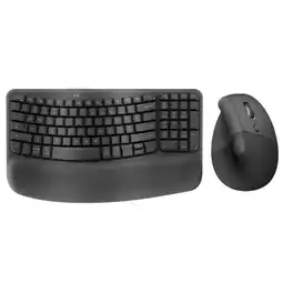 Falabella Combo Ergonómico Inalámbrico Teclado Wave Keys + Mouse Lift - Negro oferta