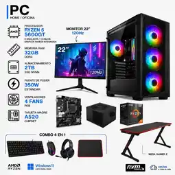 Falabella PC RYZEN 5 5600GT / RAM 32GB / 2TB SSD / MONITOR 22 / MESA GAMER Z oferta