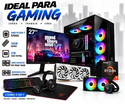 Falabella PC GAMER AMD RYZEN 7 5700G + RX 9060 16GB + 32GB RAM + 2TB SSD + MONITOR 27” 120Hz + LIQUIDA 240ML oferta