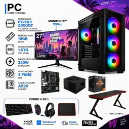 Falabella PC RYZEN 5 5600GT / RAM 16GB / 1.5TB SSD / MONITOR 27 / MESA GAMER Z oferta