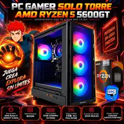 Falabella PC GAMER AMD RYZEN 5 5600GT + 32GB RAM DDR4 + 1TB SSD + CHASIS COGUAR AIRFACE PURE RGB (SOLO TORRE) oferta