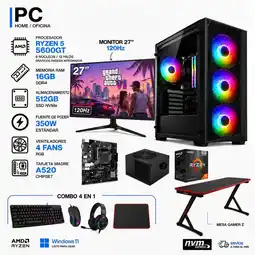 Falabella PC RYZEN 5 5600GT / RAM 16GB / 512GB SSD / MONITOR 27 / MESA GAMER Z oferta