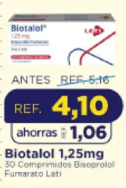 FarmaTodo Biotalol 1,25mg oferta