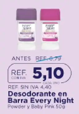 FarmaTodo Every Night Desodorante en Barra Powder y Baby Pink oferta