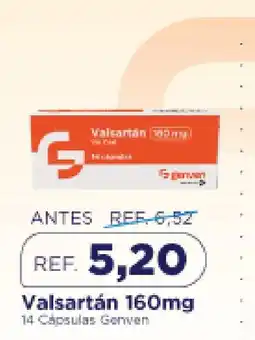 FarmaTodo Genven valsartán 160mg oferta
