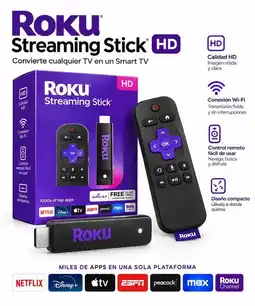 Falabella Streaming Stick HD – Dispositivo de Streaming Full HD con Control Remoto y Wi-Fi oferta