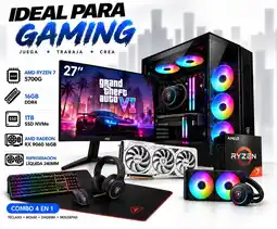 Falabella PC GAMER AMD RYZEN 7 5700G + RX 9060 16GB + 16GB RAM + 1TB SSD + MONITOR 27” 120Hz + LIQUIDA 240ML oferta