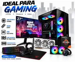 Falabella PC GAMER AMD RYZEN 7 5700G + RX 9060 16GB + 16GB RAM + 2TB SSD + MONITOR 27” 120Hz + LIQUIDA 240ML oferta