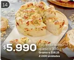 Jumbo Focaccia aceituna queso oferta