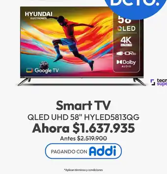 Hyundai smart tv qled uhd 58"