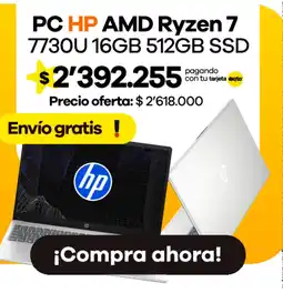 Éxito HP PC AMD Ryzen 7 7730U 16GB 512GB SSD oferta